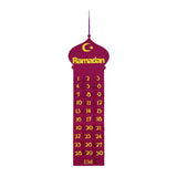 Maxbell Ramadan Countdown Calendar Eid Mubarak Advent Calendar Style A Wine Red