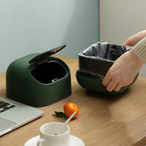 Maxbell  Desktop Small Waste Garbage Basket Bin for Desk Office Kitchen Green