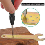 Maxbell 2PCS Center Hole Punch Strikes Surface Hammer Spring Loaded Window Breaker