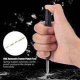 Maxbell 2PCS Center Hole Punch Strikes Surface Hammer Spring Loaded Window Breaker