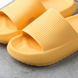 Unisex Home Slippers Men and Women House Slipper for Bathroom Yellow 36-37