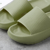 Unisex Home Slippers Men and Women House Slipper for Bathroom Green 38-39