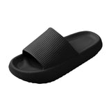 Maxbell Unisex Home Slippers Men and Women House Slipper for Bathroom Black 44-45