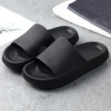 Maxbell Unisex Home Slippers Men and Women House Slipper for Bathroom Black 44-45