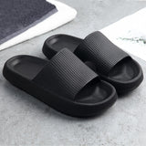 Maxbell Unisex Home Slippers Men and Women House Slipper for Bathroom Black 44-45