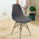 Shell Chair Seat Cover Conferences Hotel Dining Room Slipcover Anti-Dust dark gray