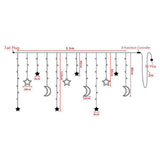 Maxbell Eid String Light Wedding Party Holidays LED Curtain Lights Warm White