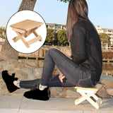 Foldable Small Wood Stool Heavy Duty Fishing Chair Seat for Kids Adults