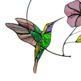 Maxbell  Birds High Stained Glass Suncatcher Hummingbird Window Panel Hanging Decor