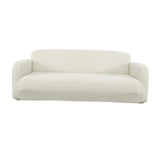 Elastic Sofa Slipcover Plain Furniture Protector Washable Lounge Cover white 2 seat