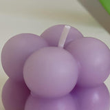 Small Bubble Candle Soy Wax Cube Candle Gift for Her Home Decor Purple