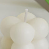 Small Bubble Candle Soy Wax Cube Candle Gift for Her Home Decor White