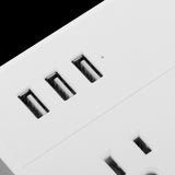 Maxbell Multi Outlets Surge Protector Power Strip ,3 USB Charging Ports,Flat Plug