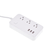 Maxbell Multi Outlets Surge Protector Power Strip ,3 USB Charging Ports,Flat Plug