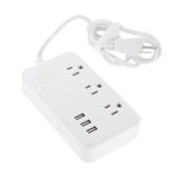 Maxbell Multi Outlets Surge Protector Power Strip ,3 USB Charging Ports,Flat Plug