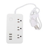 Maxbell Multi Outlets Surge Protector Power Strip ,3 USB Charging Ports,Flat Plug