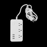 Maxbell Multi Outlets Surge Protector Power Strip ,3 USB Charging Ports,Flat Plug
