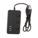 Maxbell US Plug Electrical Socket Extension Power Strip 3.5A 3 USB Charger Adapter