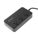 Maxbell US Plug Electrical Socket Extension Power Strip 3.5A 3 USB Charger Adapter