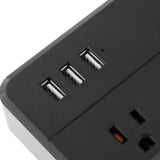 Maxbell US Plug Electrical Socket Extension Power Strip 3.5A 3 USB Charger Adapter