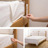 8PCS Blankets Holder Clip Gripper Quilt Non-Slip Mattress Bed Sheet White