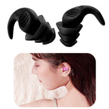 Maxbell Noise Reduction Ear Plugs Silicone Sound Blocking for Sleep Snoring Swimming Black - Aladdin Shoppers