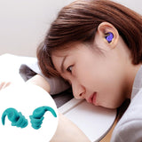 Noise Reduction Ear Plugs Silicone Sound Blocking for Sleep Snoring Swimming Blue