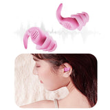 Noise Reduction Ear Plugs Silicone Sound Blocking for Sleep Snoring Swimming Pink