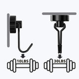 Maxbell 6 Pack Strong Magnetic Hooks 28Lbs Rare Earth With Hook For Refrigerator
