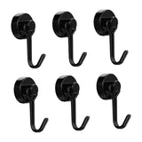 Maxbell 6 Pack Strong Magnetic Hooks 28Lbs Rare Earth With Hook For Refrigerator