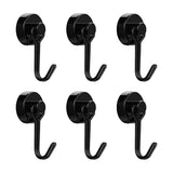 Maxbell 6 Pack Strong Magnetic Hooks 28Lbs Rare Earth With Hook For Refrigerator