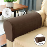 Sofa Armrest Covers Arm Covers Chairs Couch Armchair Slipcovers with Pins dark coffee