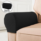 2x Couch Sofa Armrest Covers Furniture Protector Recliner Armrest Slipcovers Black