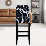 Elastic Short Back Chair Seat Cover Bar Stool Slipcover for Home Hotel A