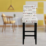Elastic Short Back Chair Seat Cover Bar Stool Slipcover for Home Hotel D