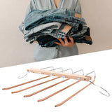 Maxbell 5-in-1 Pants Trousers Rack Shelves Multi-functional For Wardrobe Hangers