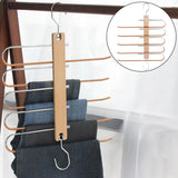 Maxbell 5-in-1 Pants Trousers Rack Shelves Multi-functional For Wardrobe Hangers