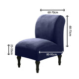 Jacquard Armless Chair Slipcover Decorative Sofa Cover Washable Light Gray