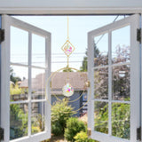 Maxbell  Rainbow Sun Catcher Hanging Crystal Suncatcher Window Decor 2 AB Color Beads