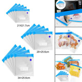 Maxbell 5Pieces Reusable Vacuum Food Storage Bags Packaging Food Vacuum Sealer Bag L
