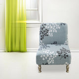 Modern Printing Chair Cover Universal Dustproof Home Flexible Stretchable Light Blue