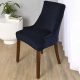 Stretch Wingback Chair Cover Slipcover Reusable Arm Chair Cover Navy Blue