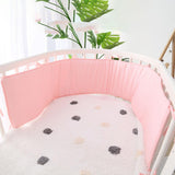 Baby Bumper Pads Comfortable Crib Protector Cotton For Cribs Pink Dot