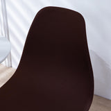 Elastic Shell Chair Cover Solid Color Banquet Home Soft Polyester Slipcover coffee