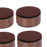 4 Pieces Bed Risers Table Sofa Feet Protector Under Bed Storage Space Saving Brown 60x32mm