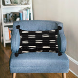 Pillowcase Weaving Tassels Elegance Throw Pillow Cover Cotton Sofa Decor Black Rectangle