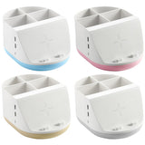 Maxbell Makeup Storage Holder Phone Charging Station Stationery Organizer Blue