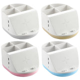 Maxbell Makeup Storage Holder Phone Charging Station Stationery Organizer Blue