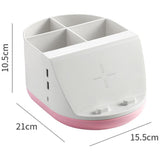 Maxbell Makeup Storage Holder Phone Charging Station Stationery Organizer Pink