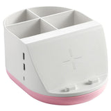 Maxbell Makeup Storage Holder Phone Charging Station Stationery Organizer Pink